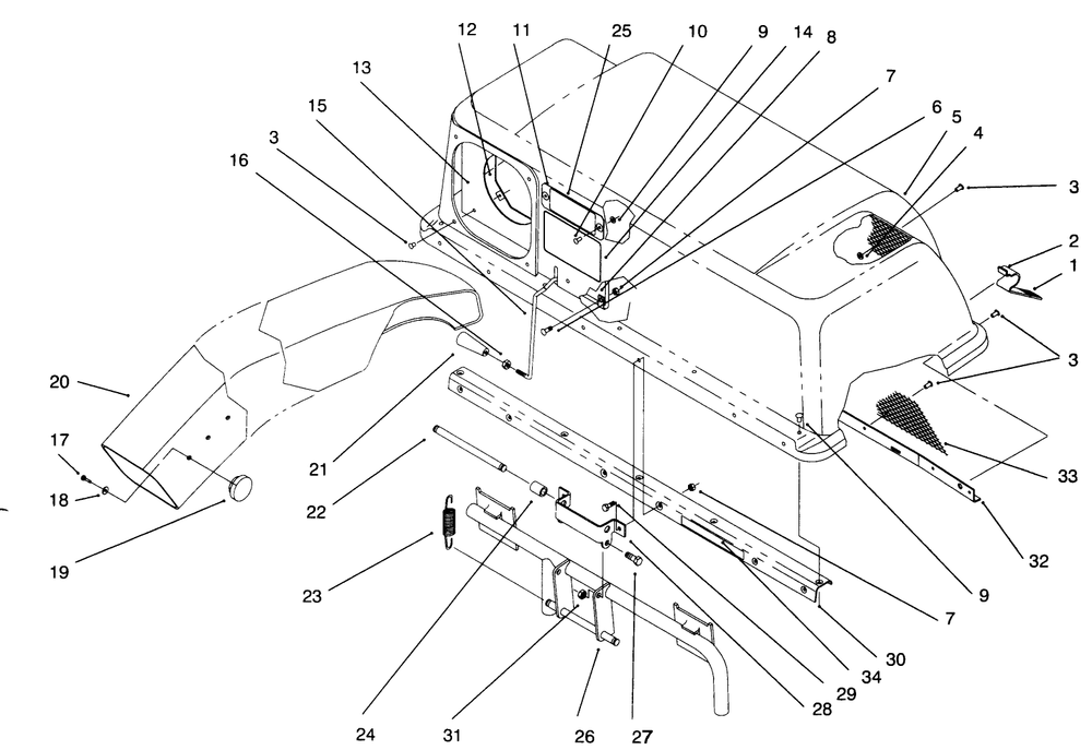 Bag Assembly-Top Diagram and Parts List for 79401 6900001 - 6999999 Toro Lawn Tractor Accessories