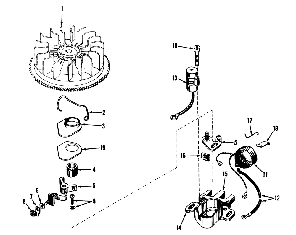 Magneto Assembly Model No. 610694a Diagram and Parts List for 31263 3000001 - 3999999 Toro Snow Blower