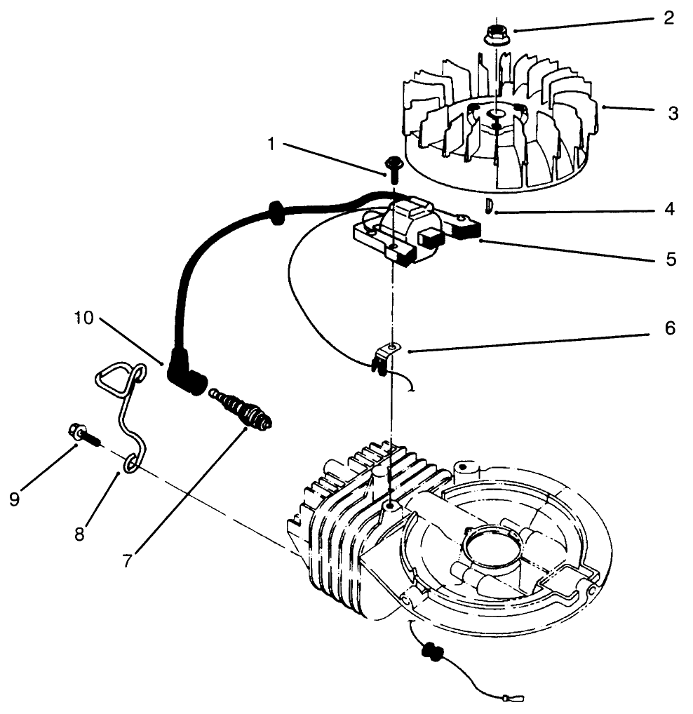 Ignition Assembly (Model No. 47pr4-7) Diagram and Parts List for 22043 4900001 - 4999999 Toro Lawn Mower
