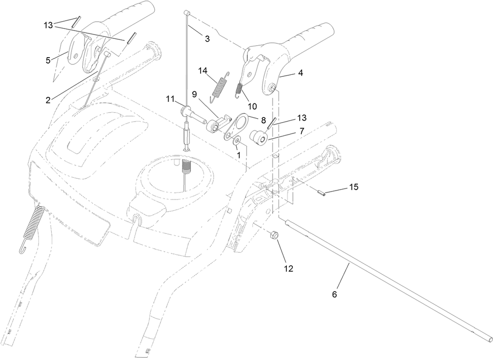 Control Assembly Diagram and Parts List for 37798 408707000 - 411309388 Toro Snow Blower