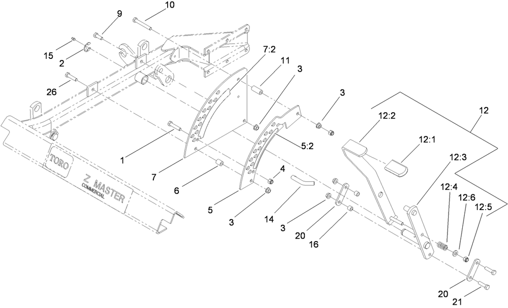 Height-Of-Cut Assembly Diagram and Parts List for 74450TE (310000001-310999999)(2010) Toro Lawn Mower