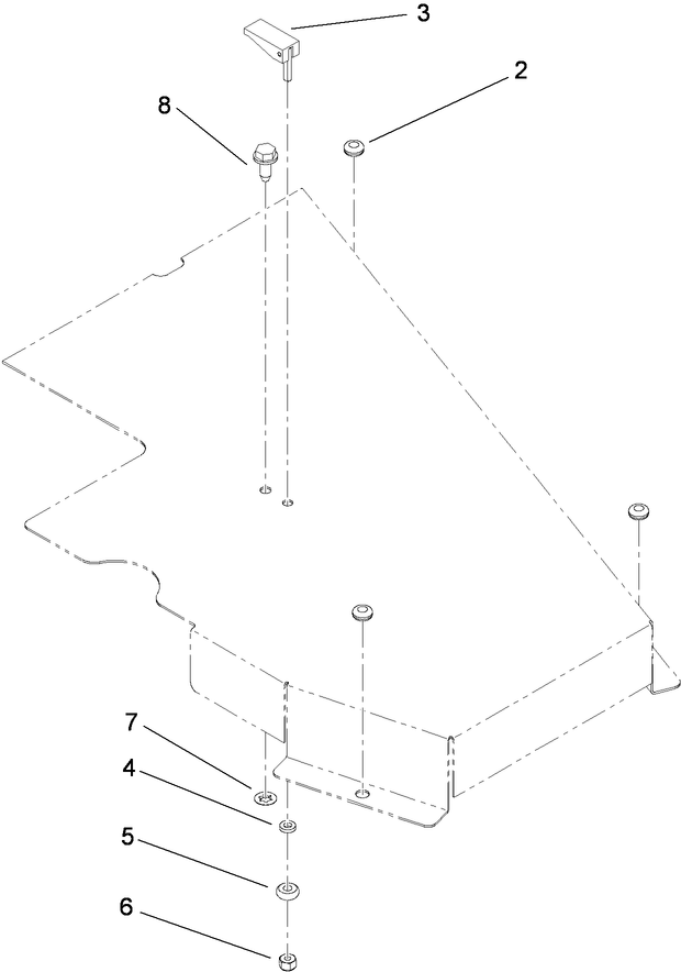 Right Hand Belt Cover Assembly Diagram and Parts List for 74567TE (310000001-310999999)(2010) Toro Lawn Mower