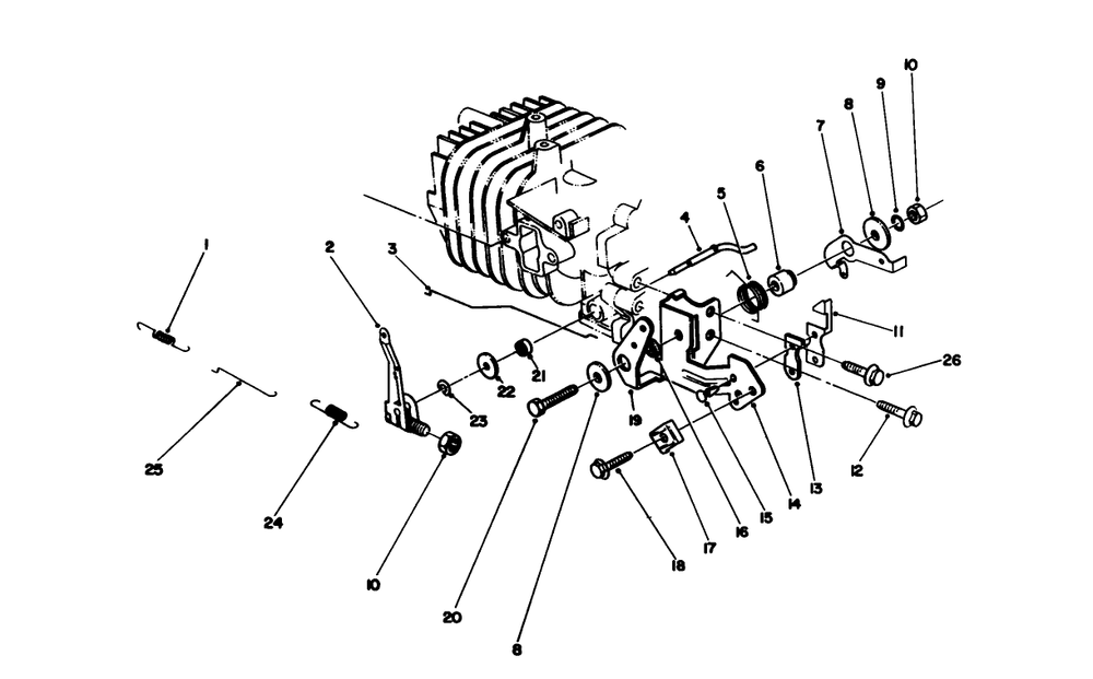Governor Assembly (Engine No. 47pl0-2) Diagram and Parts List for 20106 1000001 - 1999999 Toro Lawn Mower