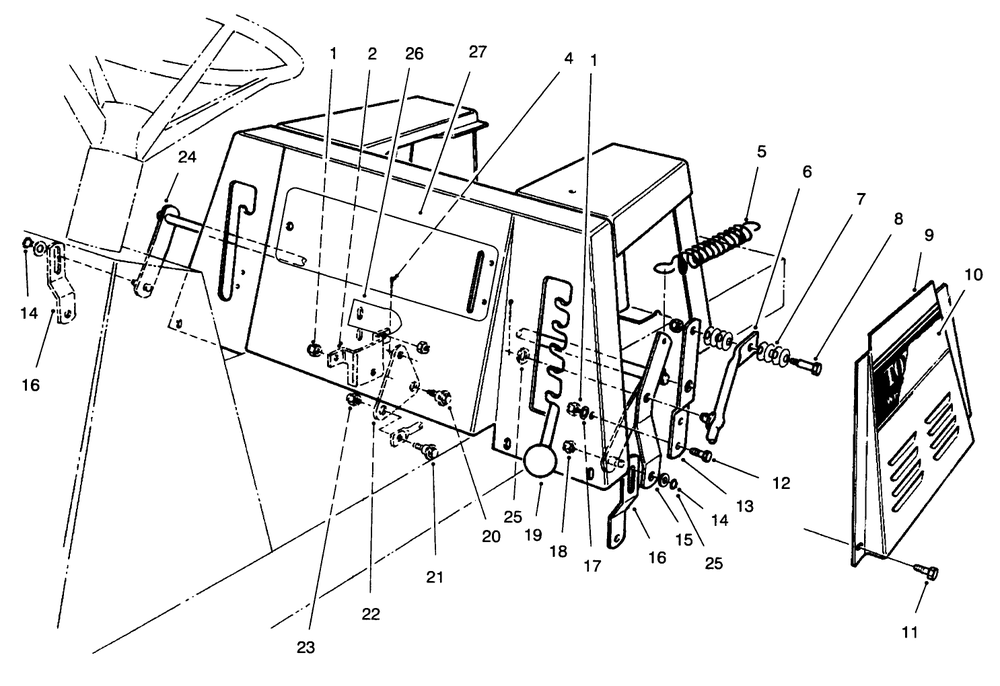 Linkage Assembly Diagram and Parts List for 70131 6900001 - 6999999 Toro Lawn Tractor