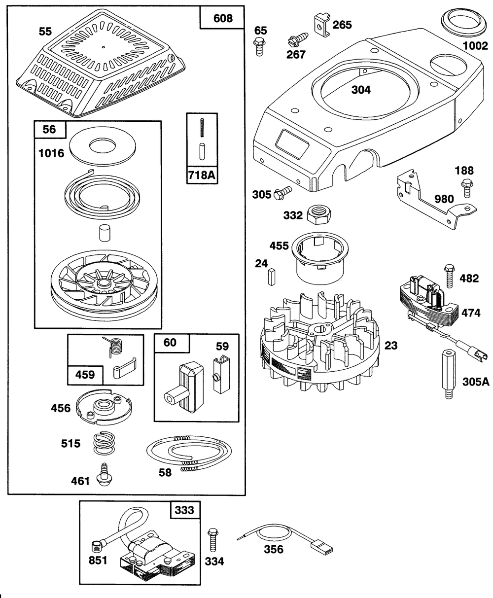 Engine Gts-150 77-8990 Diagram and Parts List for 27502 1000001 - 1999999 Toro Lawn Mower