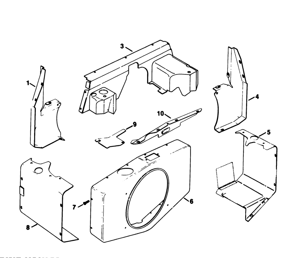 Baffles & Shroud-Engine Kohler Model No. Kt17qs Type No. 24324 Diagram and Parts List for 30754 5000001 - 5999999 Toro Lawn Tractor