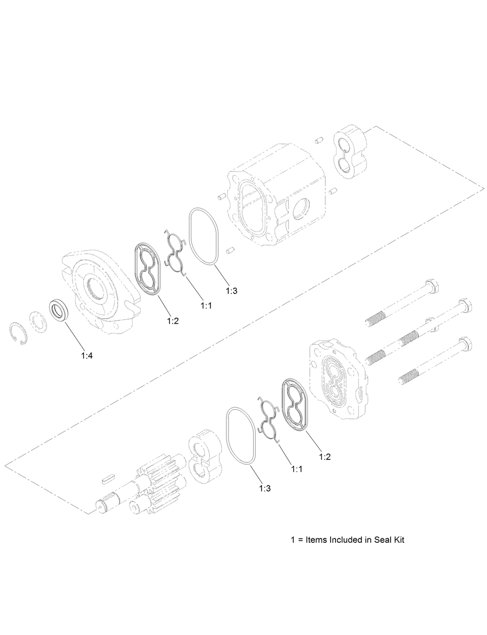 Hydraulic Gear Motor Assembly No. Au109170a1 Diagram and Parts List for 25403 400000000 - 401399999 Toro Lawn Tractor Accessories