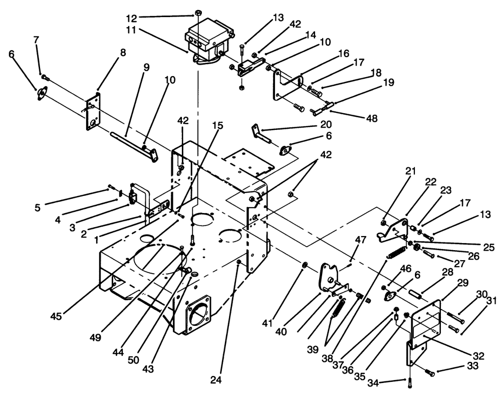 Hydraulic Pump & Linkage Assembly Diagram and Parts List for 30185 39000001 - 39999999 Toro Lawn Tractor Accessories
