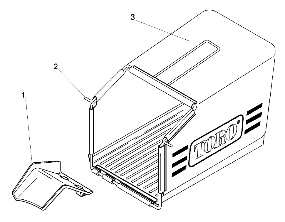 Grass Bag Assembly Diagram and Parts List for 21013 9900001 - 9999999 Toro Lawn Mower