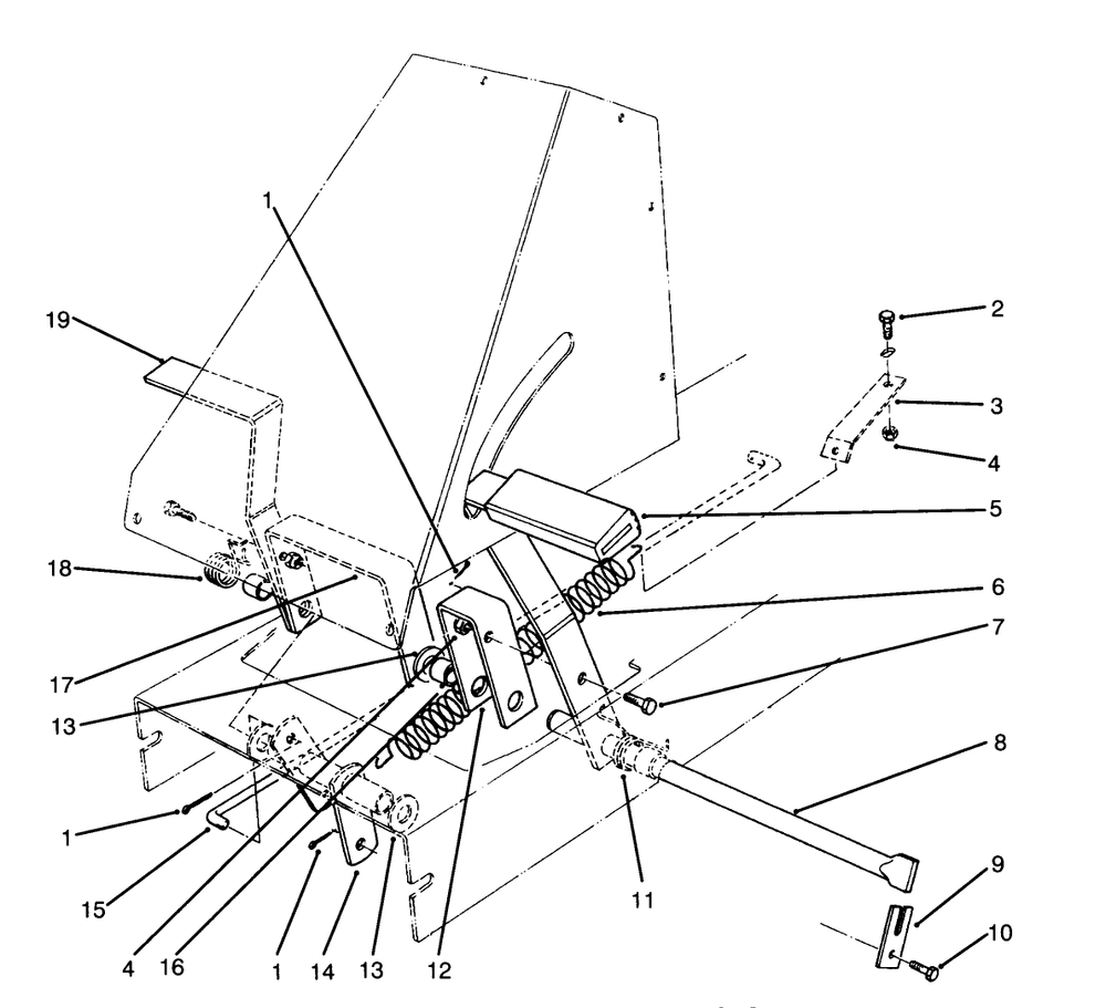Brake & Clutch Assembly Diagram and Parts List for 70140 3900001 - 3999999 Toro Lawn Tractor