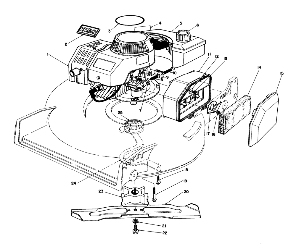 Engine Assembly (Model No. 47pg6) Diagram and Parts List for 20747C 8000001 - 8999999 Toro Lawn Mower
