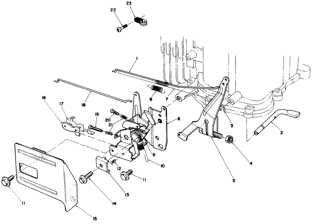 Governor Assembly (Engine Model No. Vmk9-2) Diagram and Parts List for 26621 0000001 - 0999999 Toro Lawn Mower