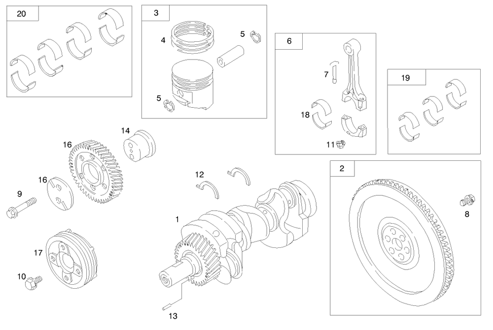 Engine Assembly Diagram and Parts List for 73550 8900001 - 8999999 Toro Lawn Tractor
