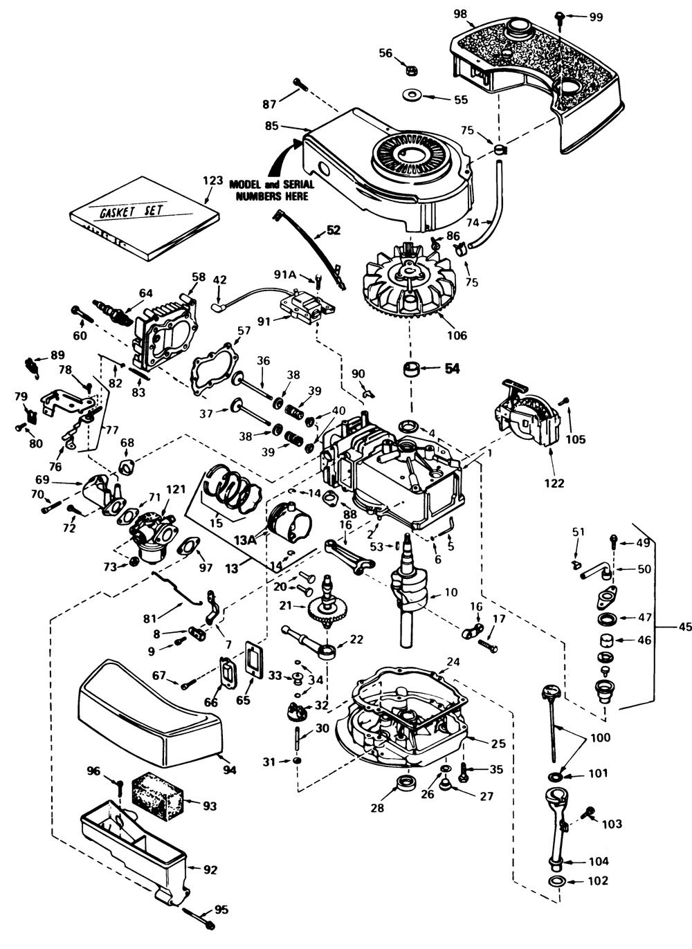Engine Tecumseh Model No. Tnt 100-10086e Diagram and Parts List for 16299 4000001 - 4999999 Toro Lawn Mower