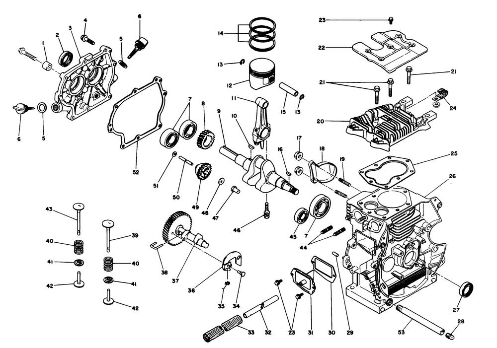 Engine No. 68-8290 Crankcase Assembly (Continued) (Serial No. 9000331 & Up) Diagram and Parts List for 38545 9000001 - 9999999 Toro Snow Blower