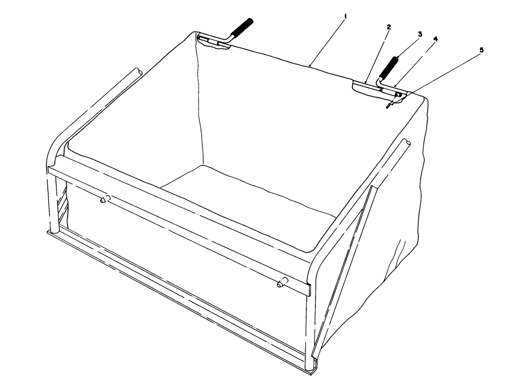 Leaf Bag Model No. 59123 (Optional) Diagram and Parts List for 57360 6000001 - 6999999 Toro Lawn Tractor