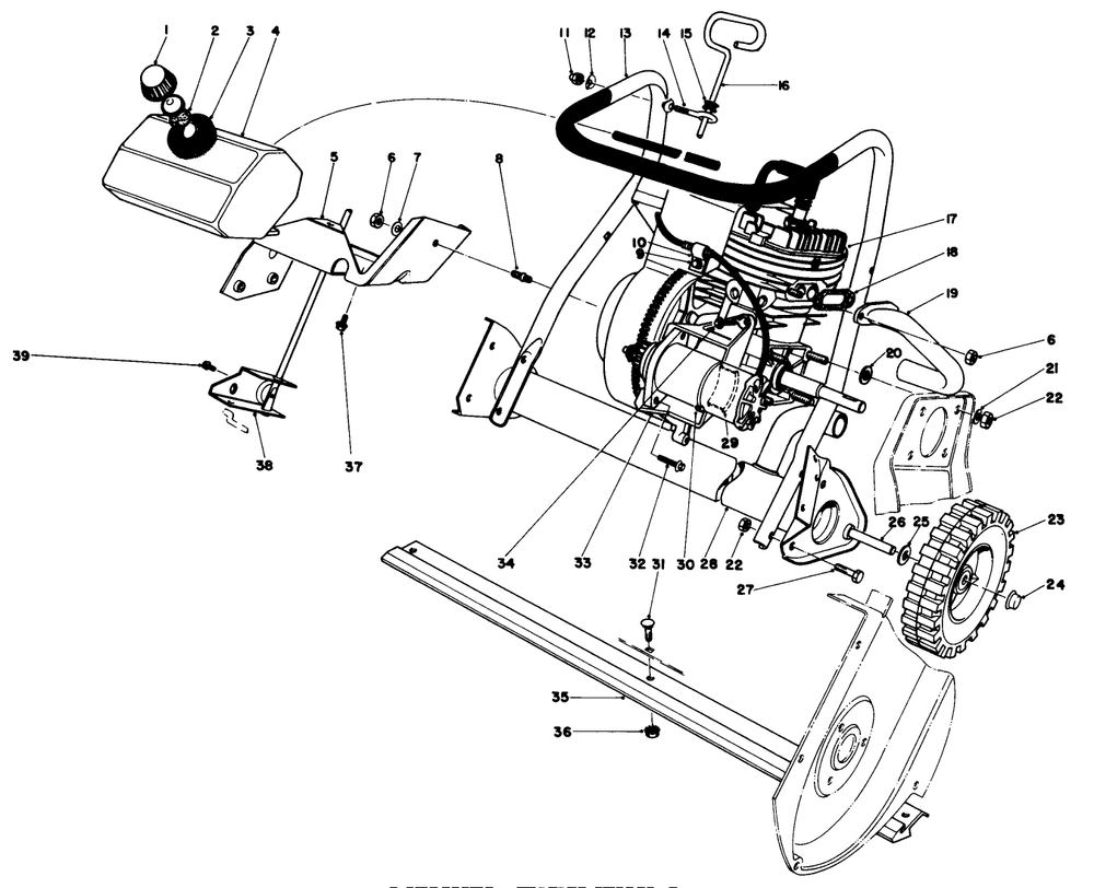 Engine Assembly Diagram and Parts List for 38235 3000001 - 3999999 Toro Snow Blower