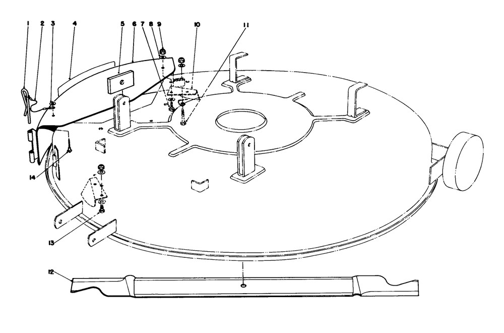 Mulcher Kit Model 59155 (Optional) Diagram and Parts List for 56155 6000001 - 6999999 Toro Lawn Tractor