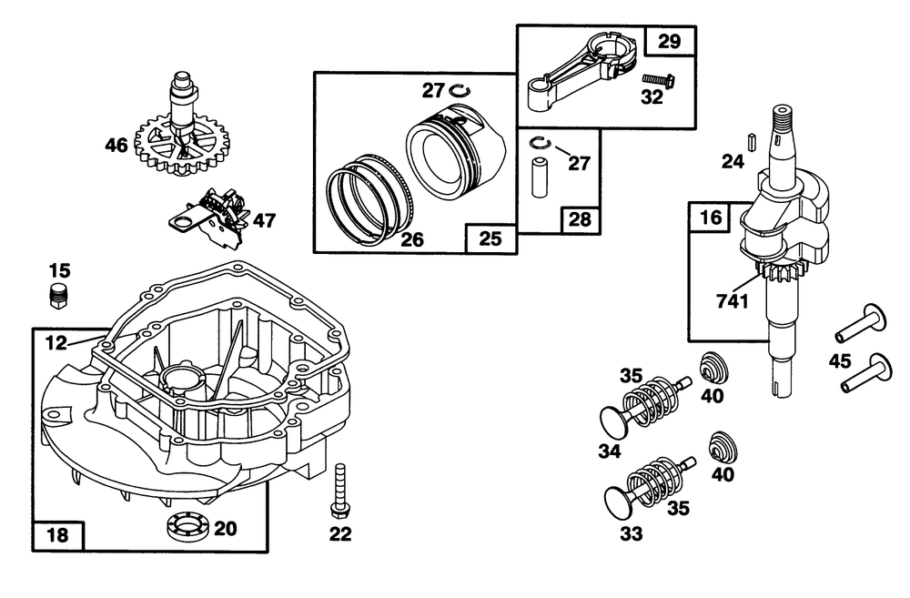 Engine Briggs & Stratton Model 127802-0640-01 Diagram and Parts List for 20441 6900001 - 6999999 Toro Lawn Mower