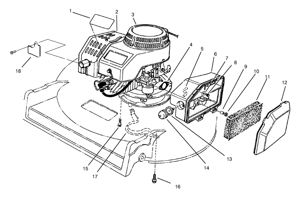 Engine Assembly Diagram and Parts List for 22045B 6900001 - 6999999 Toro Lawn Mower