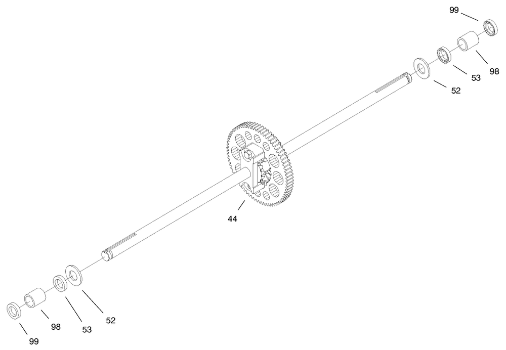 Hydro Transaxle Assembly (Cont.) Diagram and Parts List for 71221 9900001 - 9999999 Toro Lawn Tractor