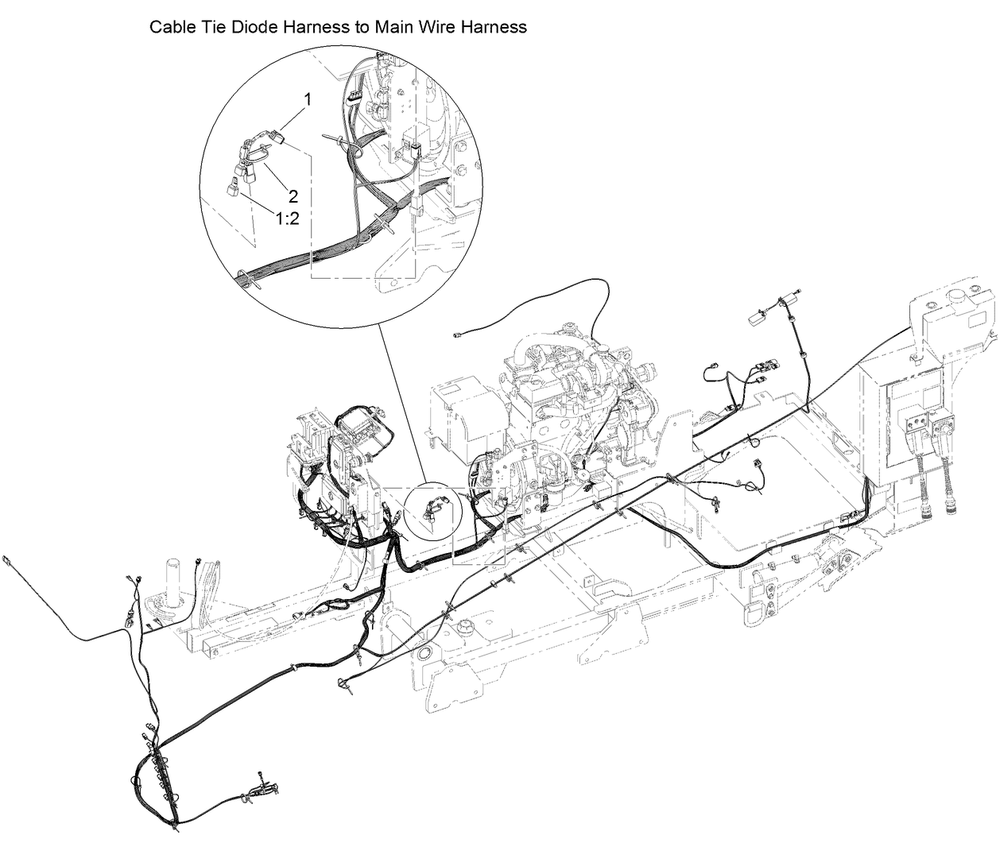 Diode Harness Assembly No. 138-5050 Diagram and Parts List for 138-5050  Toro Lawn Tractor Accessories