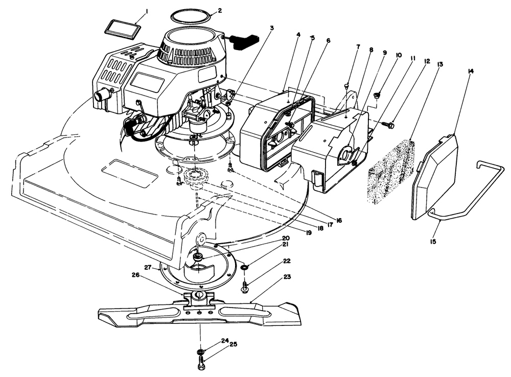 Engine Assembly (Model 22035) Diagram and Parts List for 22035 5000001 - 5999999 Toro Lawn Mower
