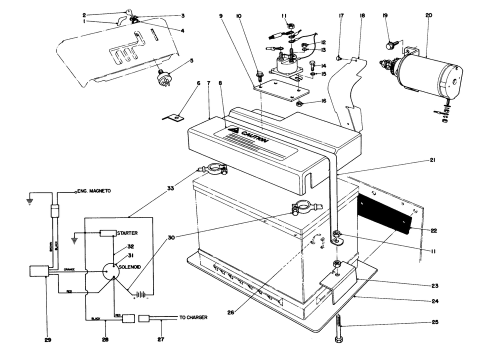 12 Volt Starting Motor Kit 29-6590 Diagram and Parts List for 38060 8000001 - 8999999 Toro Snow Blower