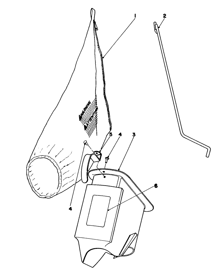 Bagging Kit No. 36-8380 (Optional) Diagram and Parts List for 16380 9000001 - 9999999 Toro Lawn Mower