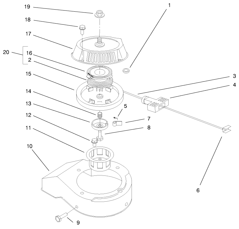 Engine Assebmly (Model No. 38430 & 38431) Diagram and Parts List for 38431 8900001 - 8999999 Toro Snow Blower