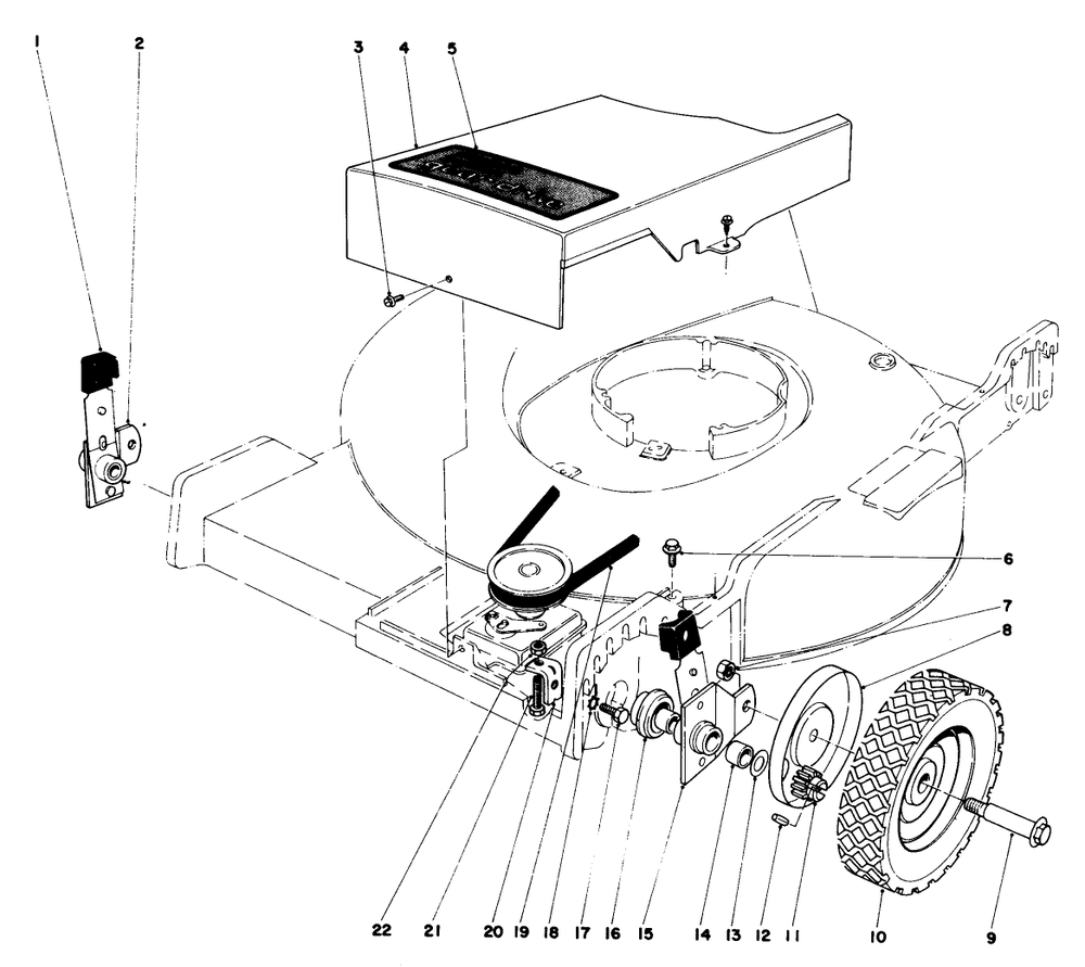 Front Wheel And Pivot Arm Assembly Diagram and Parts List for 16756 7000001 - 7999999 Toro Lawn Mower