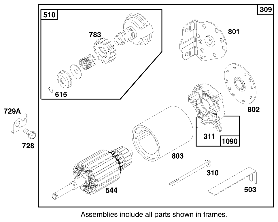 Engine Briggs & Stratton Model 28q777-0668-A1 Diagram and Parts List for 71218 7900001 - 7999999 Toro Lawn Tractor