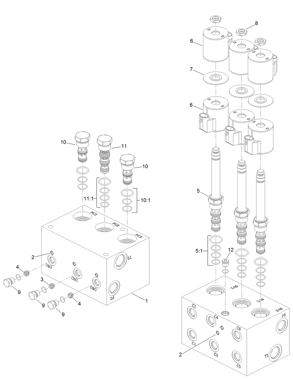 Wrench Manifold Assembly No. 133-5952 Diagram and Parts List for 23803 400000000 - 999999999 Toro Lawn Tractor Accessories