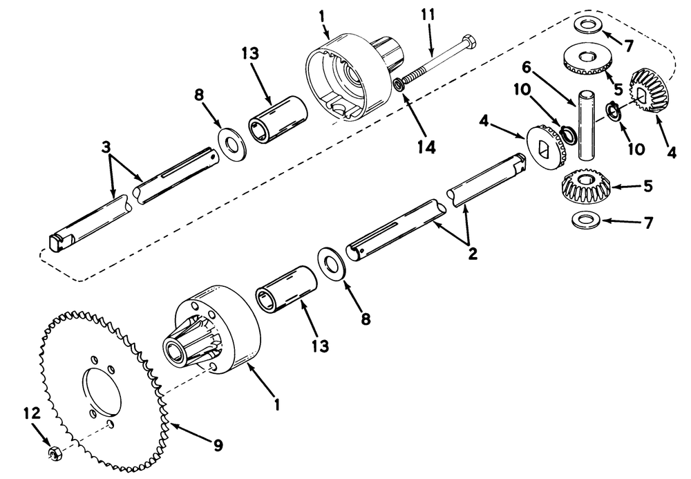 Differential Model 137 Tecumseh Diagram and Parts List for 57043 1000001 - 1999999 Toro Lawn Tractor