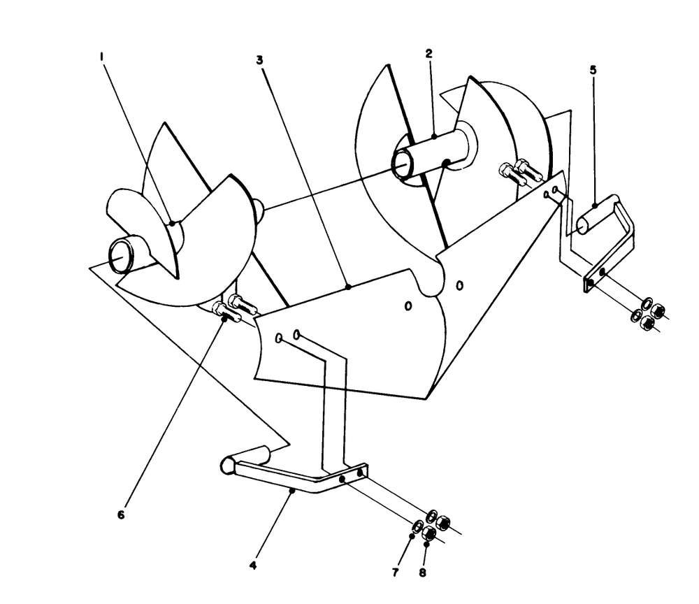 Til-Row Attachment Model No. 59063 (Optional) Diagram and Parts List for 58600 9000001 - 9999999 Toro Tiller