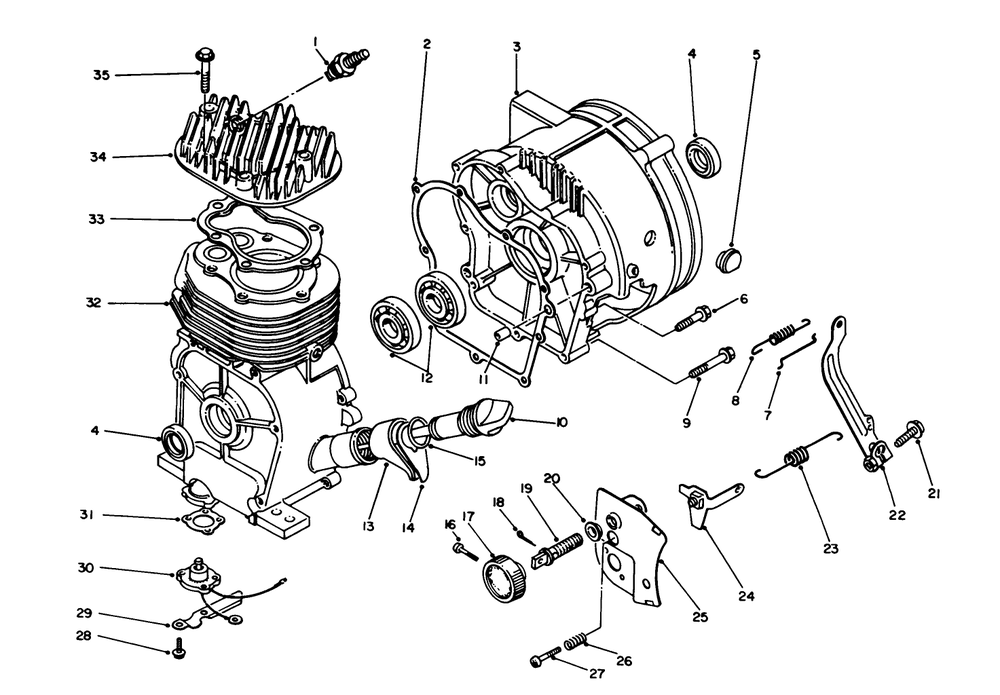 Engine Assembly Diagram and Parts List for 62005 3000001 - 3999999 Toro Generator