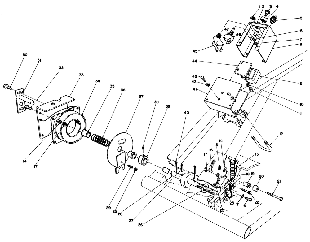 Cruise Control Assembly Diagram and Parts List for 30783 60000001 - 69999999 Toro Lawn Tractor