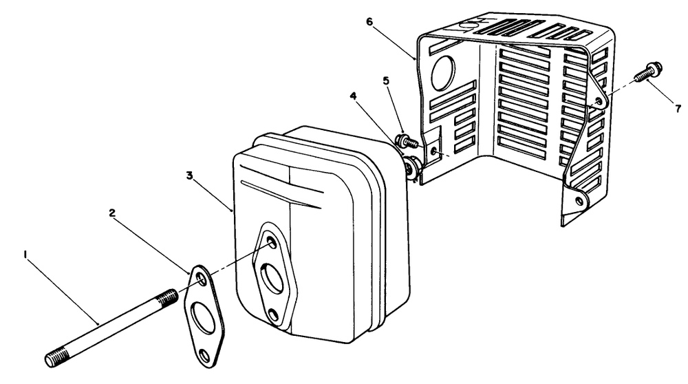 Muffler Assembly (Model No. Vmg6) Diagram and Parts List for 20622C 7000001 - 7999999 Toro Lawn Mower