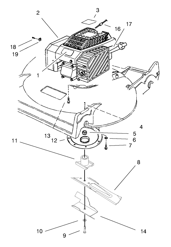 Engine Assembly Diagram and Parts List for 22140 790000001 - 799999999 Toro Lawn Mower