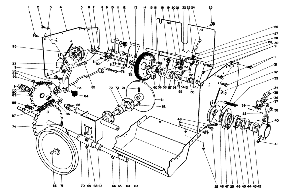 Traction Assembly Diagram and Parts List for 38160 3000001 - 3999999 Toro Snow Blower