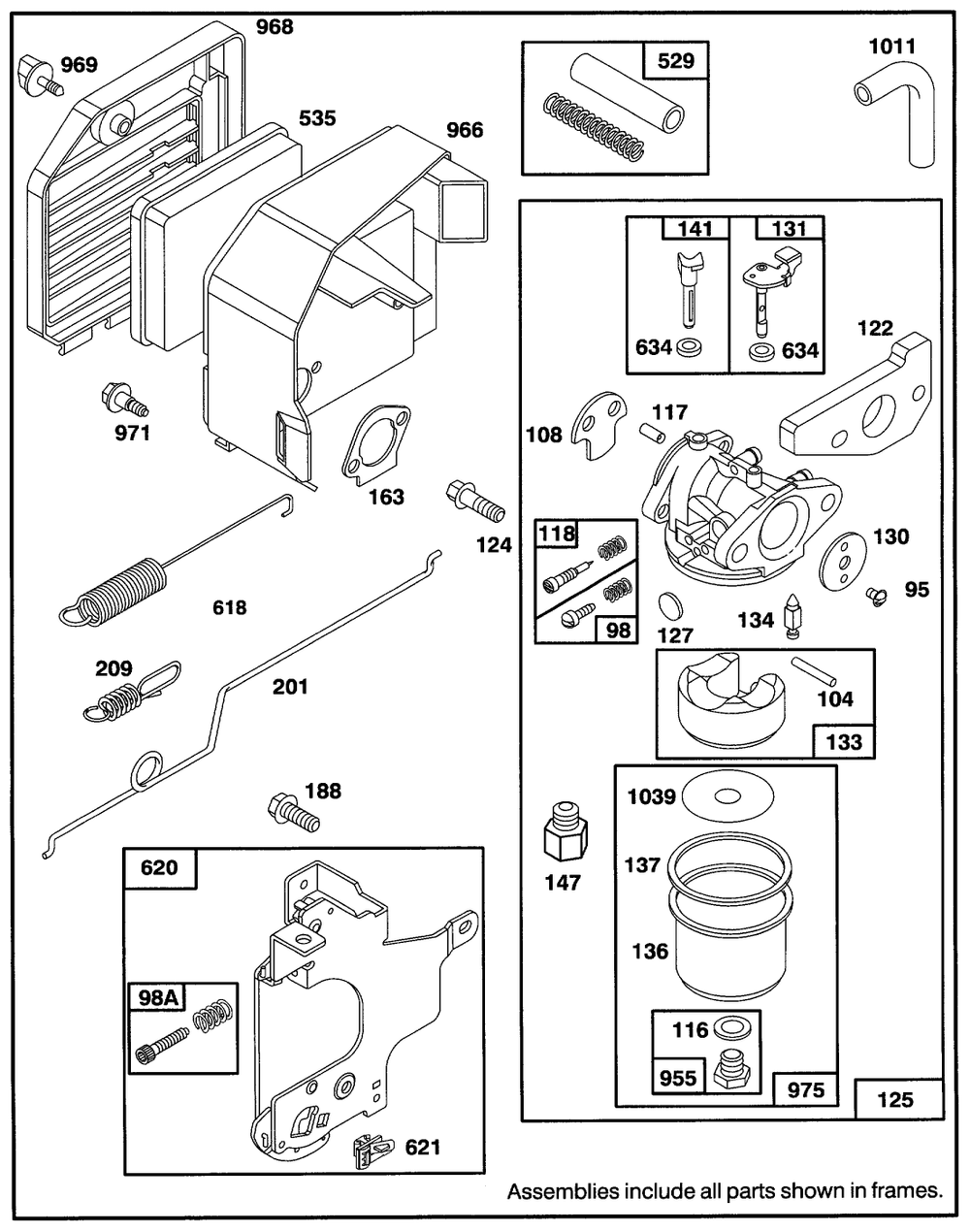 Engine Gts-150 Diagram and Parts List for 20438 49000001 - 49999999 Toro Lawn Mower