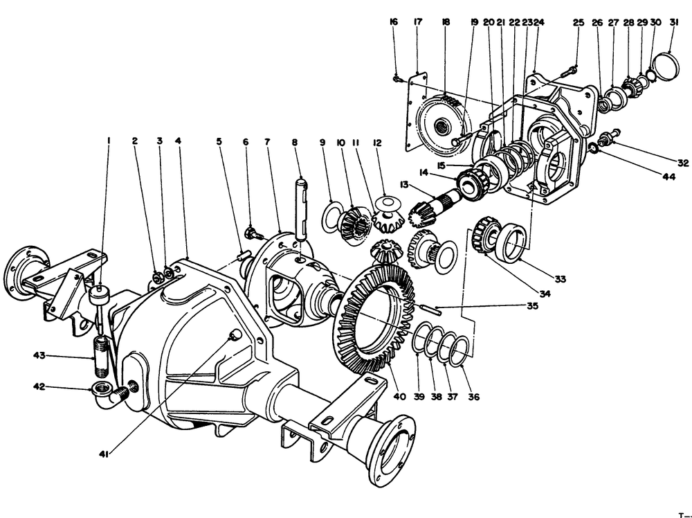 Differential Assembly Diagram and Parts List for 30620 490001 - 499999 Toro Lawn Tractor