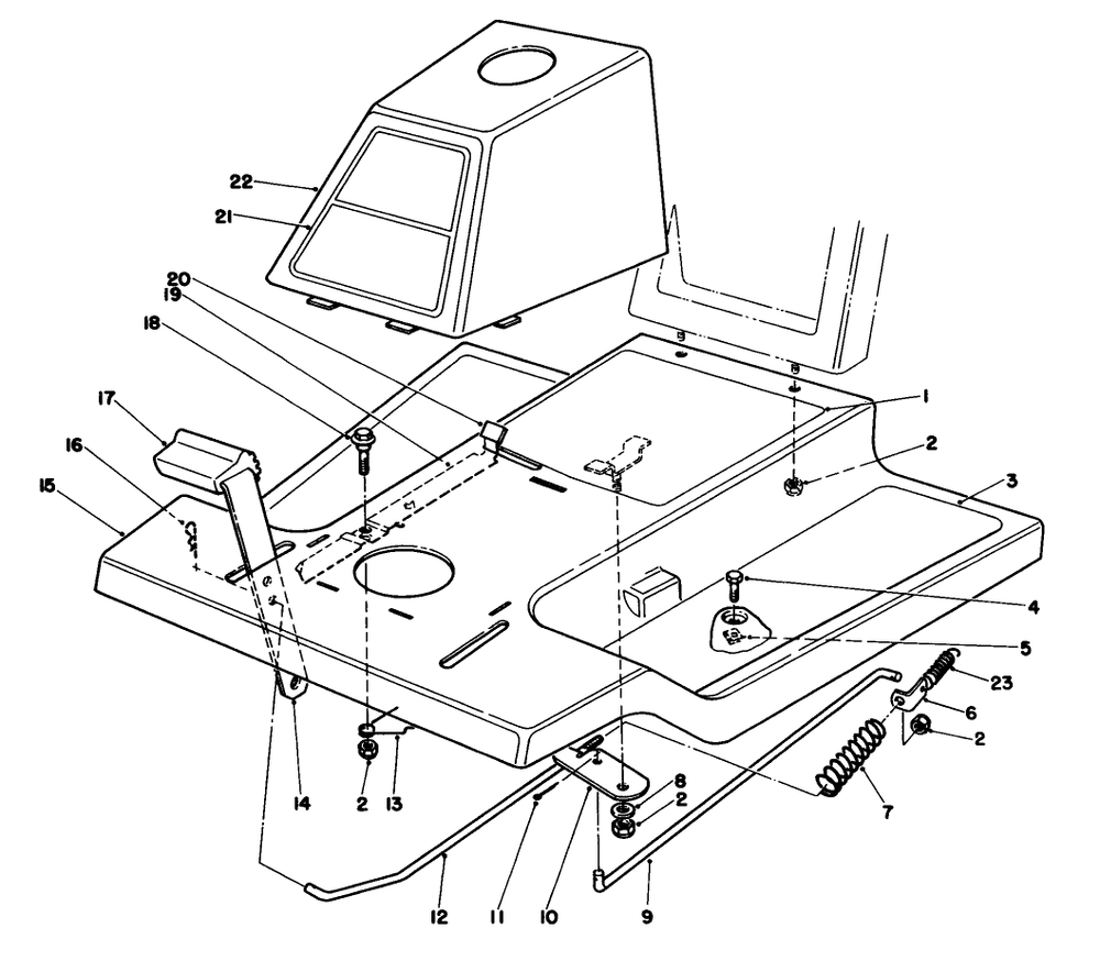 Front Body Assembly Diagram and Parts List for 56127 8000001 - 8999999 Toro Lawn Tractor