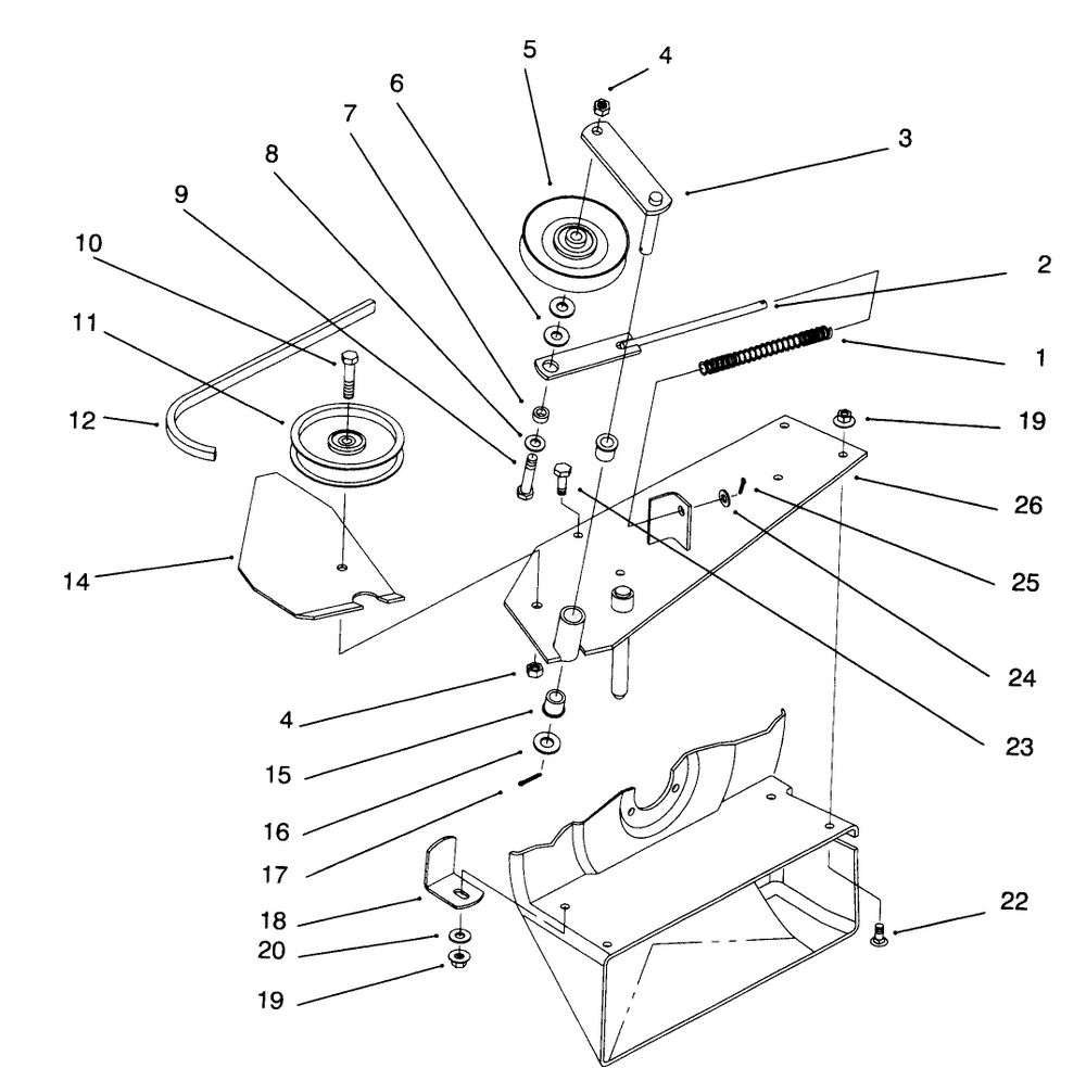 Drive Components Assembly Diagram and Parts List for 79401 6900001 - 6999999 Toro Lawn Tractor Accessories