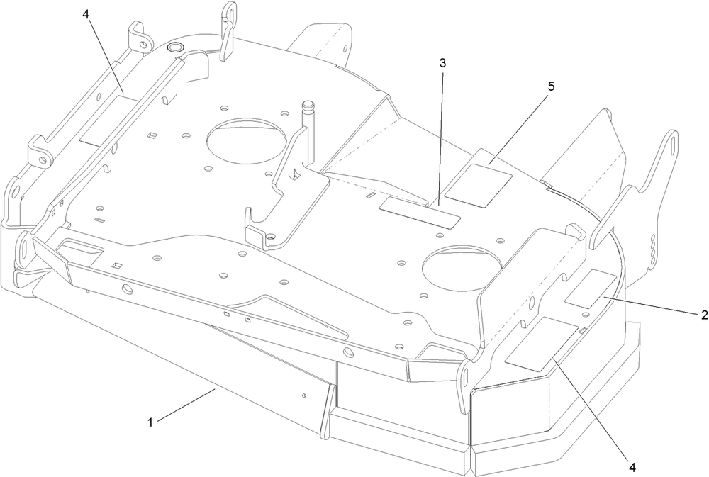 Decal Deck Assembly Diagram and Parts List for 74532 400000000 - 417099999 Toro Lawn Tractor