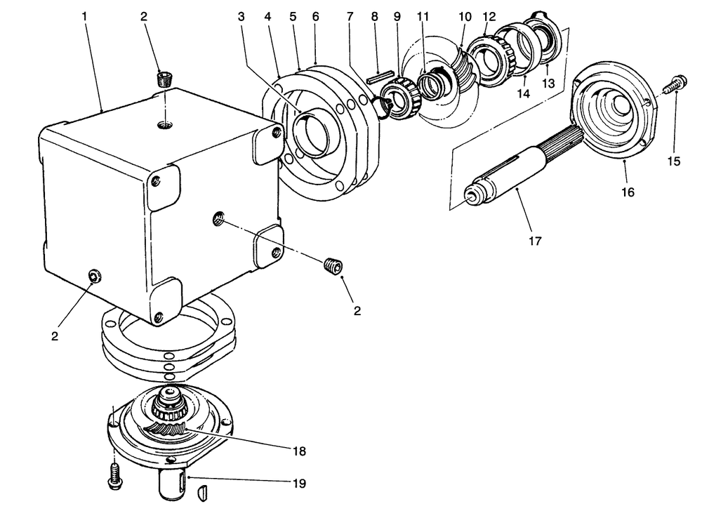 Gear Box Assembly No. 68-6810 Diagram and Parts List for 30575 590001 - 599999 Toro Lawn Mower