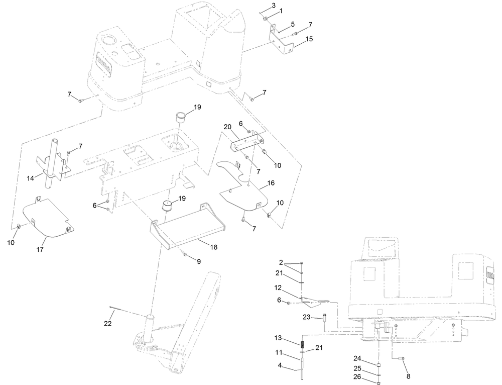 Operator Console Assembly Diagram and Parts List for 23898 400000000 - 999999999 Toro Lawn Tractor Accessories