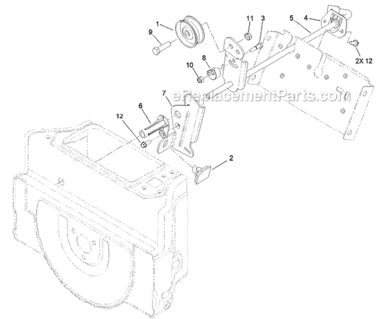 Impeller Drive Diagram and Parts List for 37771 313000001-313999999 - 2013 Toro Snow Blower