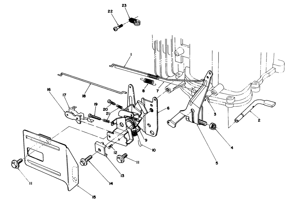 Governor Assembly (Model No. Vml0-7) Diagram and Parts List for 20921B 2000001 - 2999999 Toro Lawn Mower