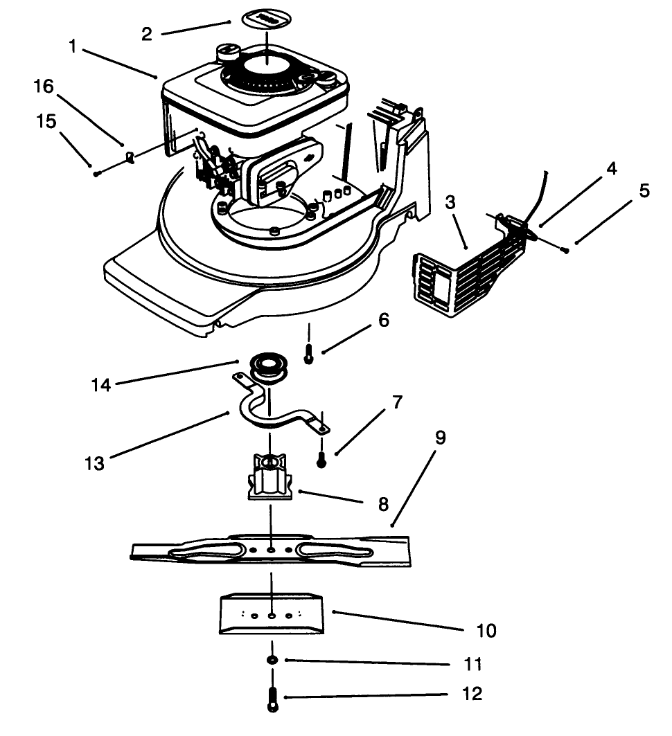 Engine Assembly Diagram and Parts List for 20908B 4900001 - 4999999 Toro Lawn Mower